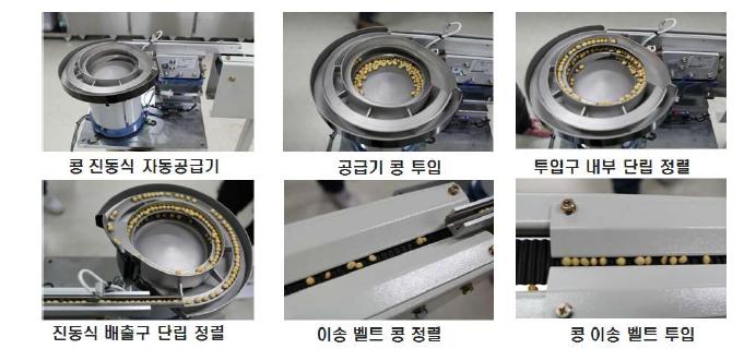 콩 자동공급부(진동식 피더)