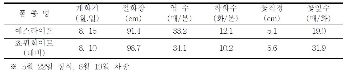 차광재배 특성