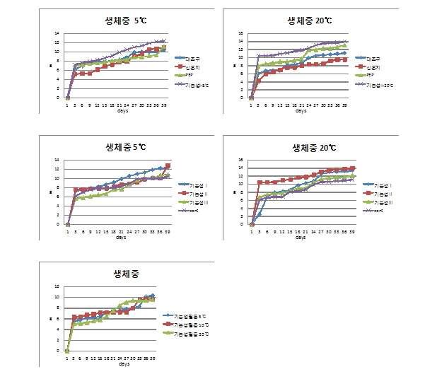 포장재 종류가 절화 국화 ‘백마’의 생체중 변화에 미치는 효과