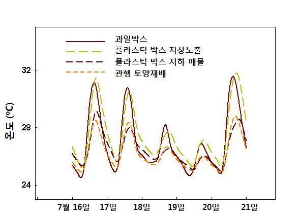 근권 제한 용기 재배가 하계기 지온에 미치는 영향