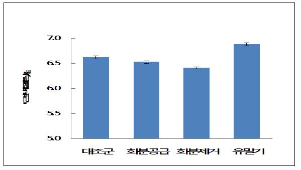 무밀기 로얄제리의 조단백질 함량