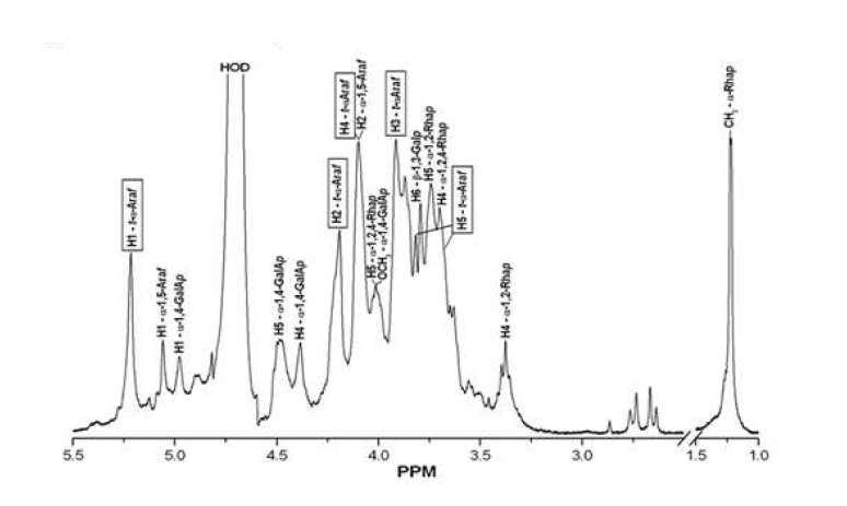 1H-NMR analysis of JS-MP-1