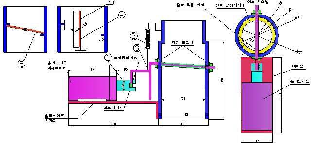 댐퍼를 이용한 공기차단 구성도