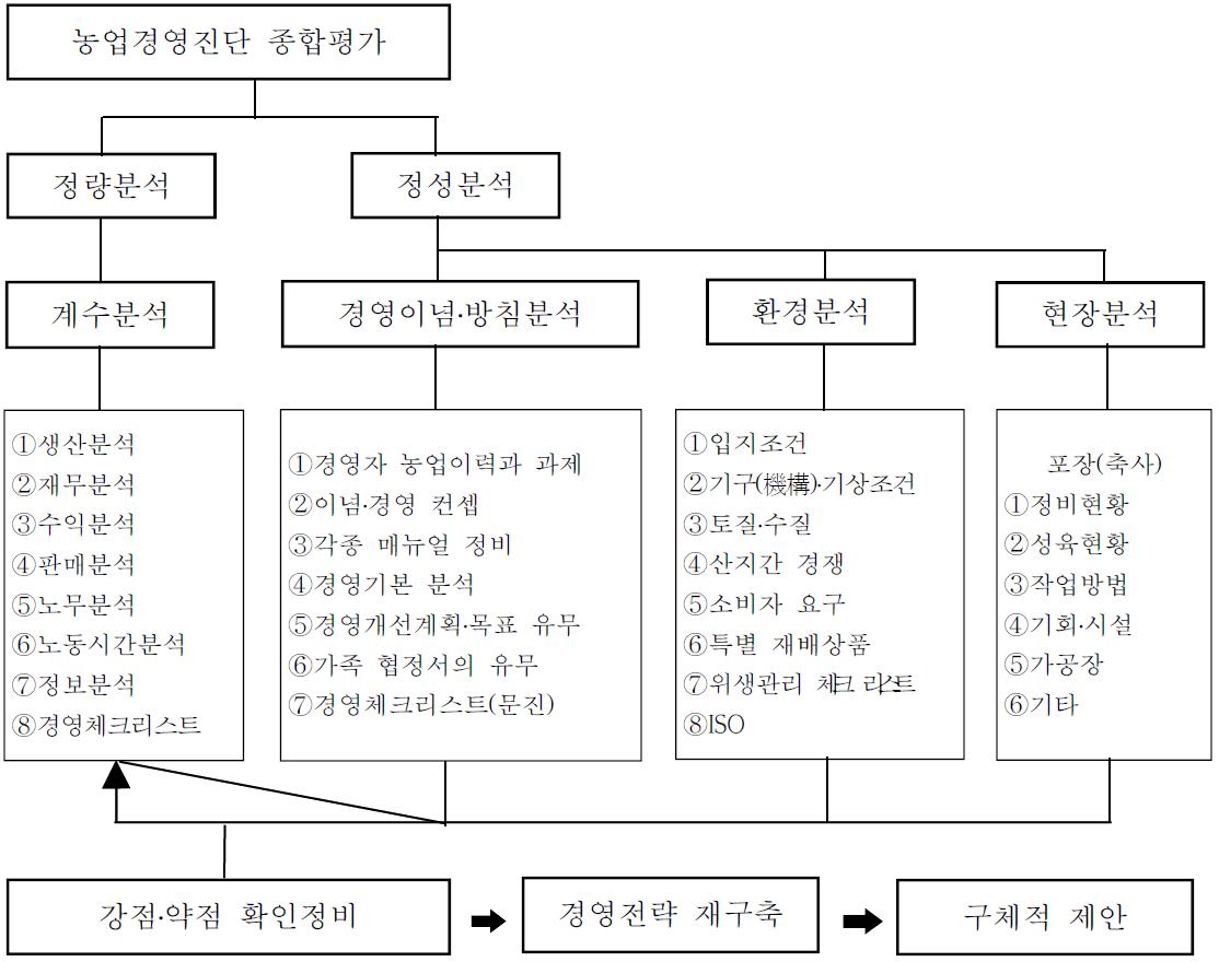 진단 종합평가 개념도