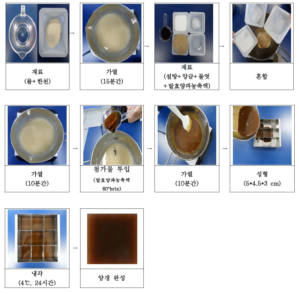 숙성발효양파 양갱 제조 공정