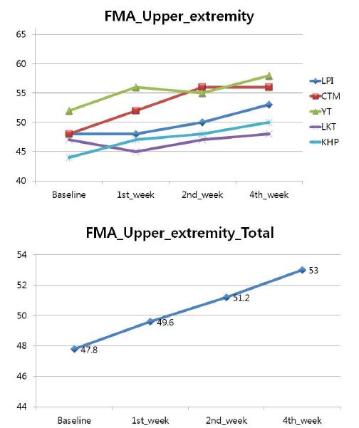 그림 142. FMA: 상지기능평가척도 분석