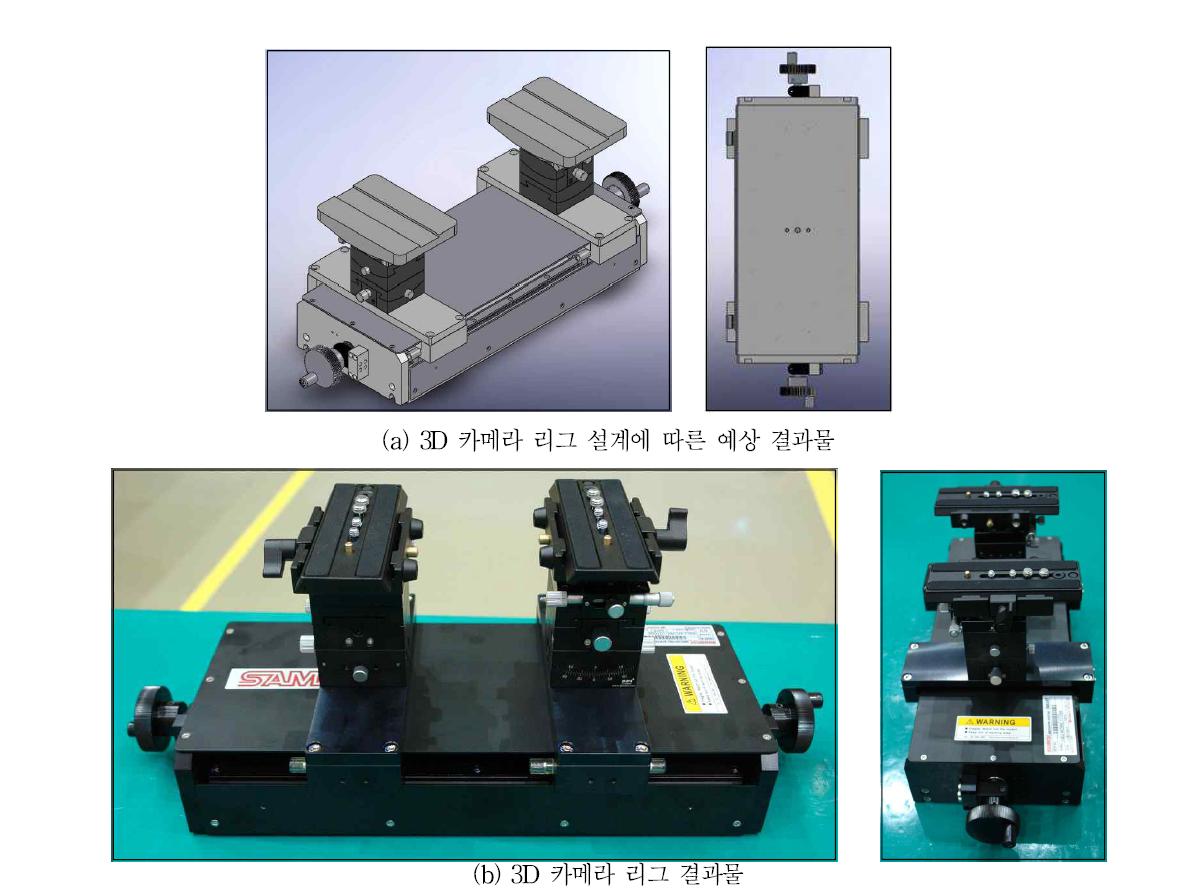 최종 제작된 3D 카메라 리그