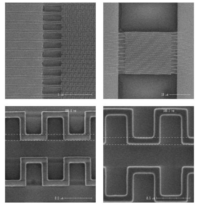 실리콘 나노와이어 패턴의 SEM 이미지