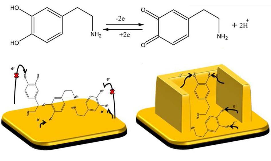 3차원 나노패턴에 의한 도파민의 산화 환원 효과