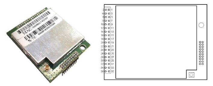 WIZ610WI 외형(좌) / Pin 배치도