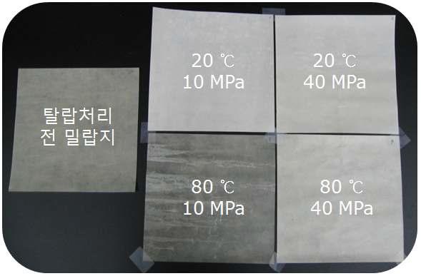 Beeswax-treated Hanji before and after treatment of SFE depends on temperature and pressure as extraction operating parameters.