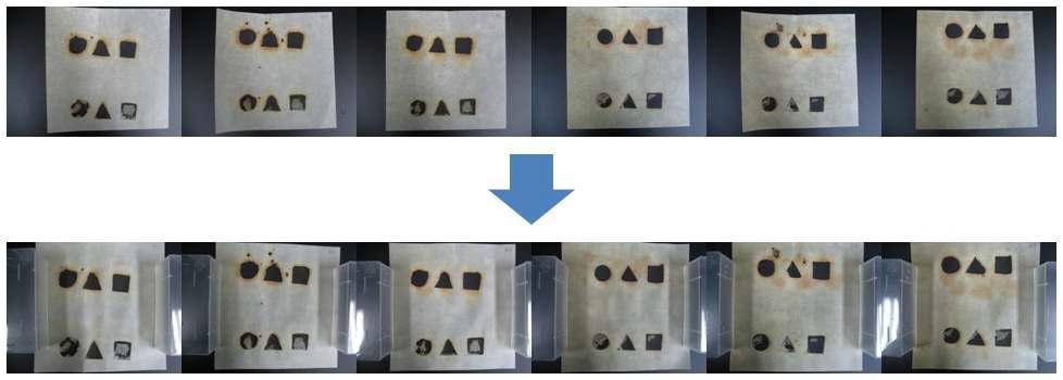 Preservation test of ink on aged beeswax Hanji after treatment of SFE.