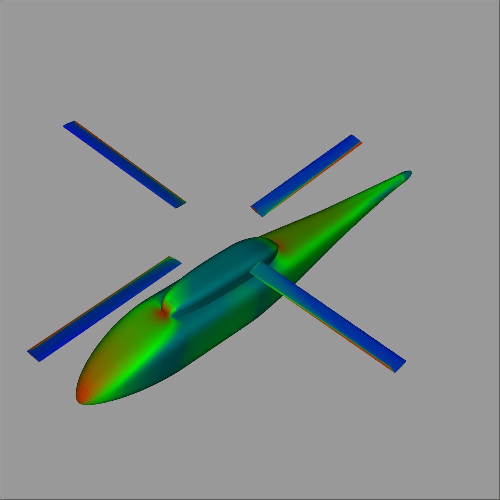 Scalar visuaolization of fuselage data