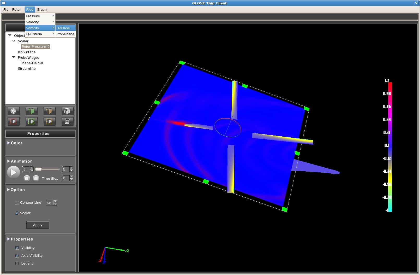 Thin-client user interface