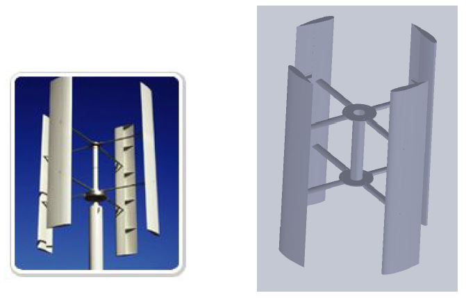 수직축 풍력발전기 geometry modeling