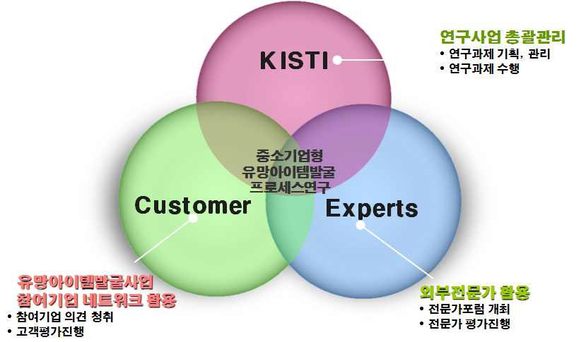 연구사업의 대내외 추진 체계도