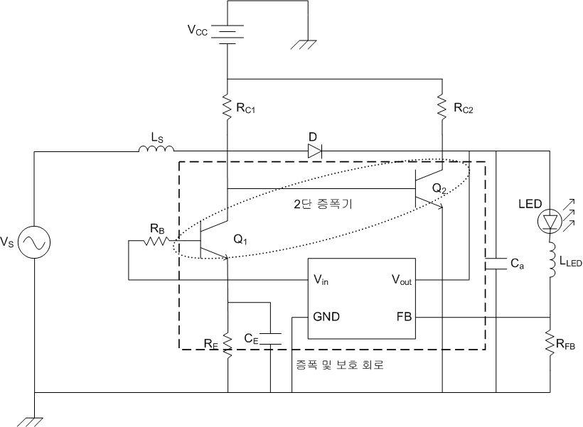Low-Voltage LED Drive Circuit for High Efficiency Operation