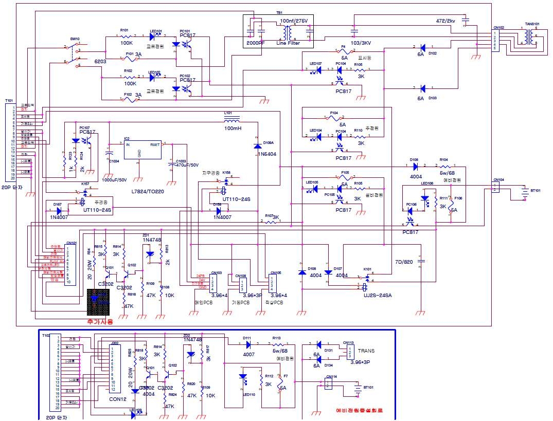 그림 3.32 전원모듈 회로도