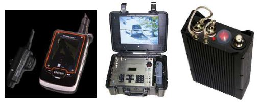 그림 2.1 (주)아이디폰의 영상수신기, Commander 및 Transmitter