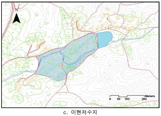 그림 6.60 댐 하류부 저지대 추출