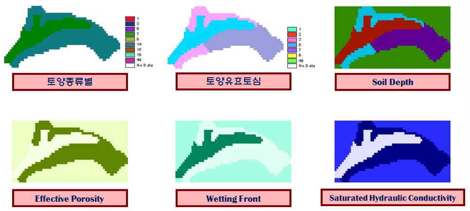 그림 7.14 VfloTM 모형 모의 구축 과정(GIS 작업결과) - 2