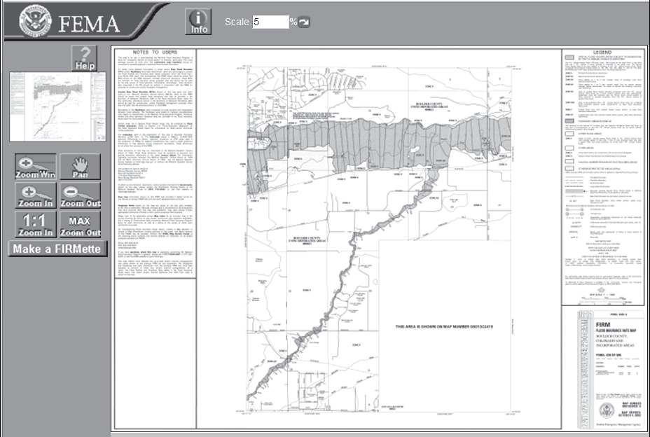 그림 3.11 미국Colorado주Boulder Country의Flood Map