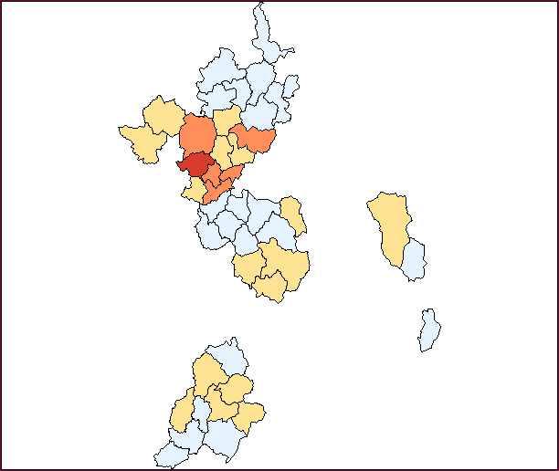 Percentile Plot : Raw Rate of Infection rate