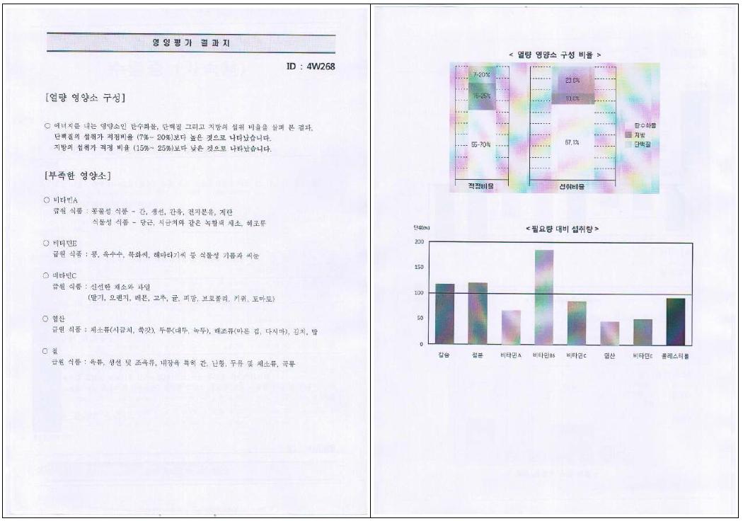 영양 평가 결과지