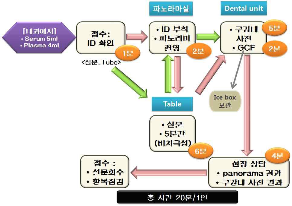 치주건강 조사 흐름도 및 내용