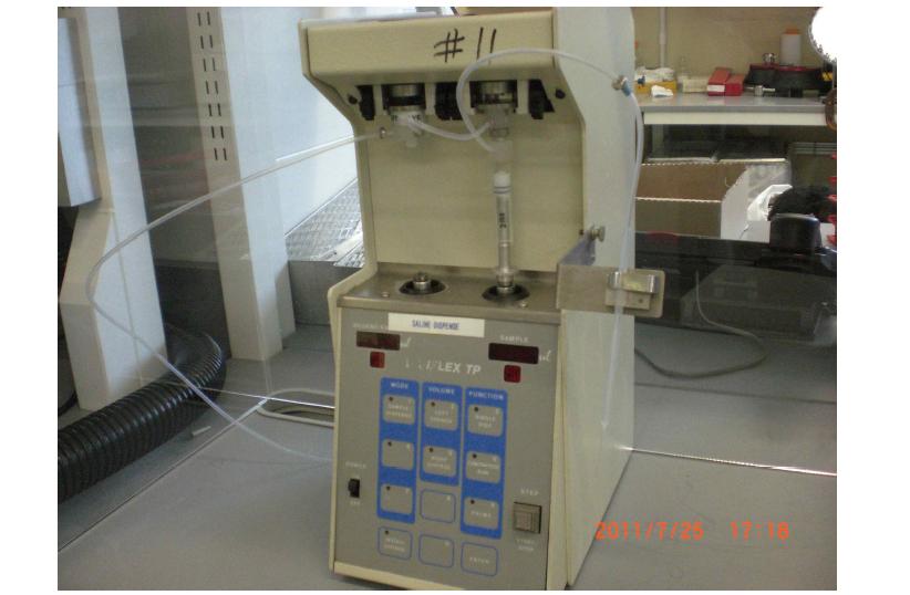 Automatic pipettor Digiflex in USA CDC Lab