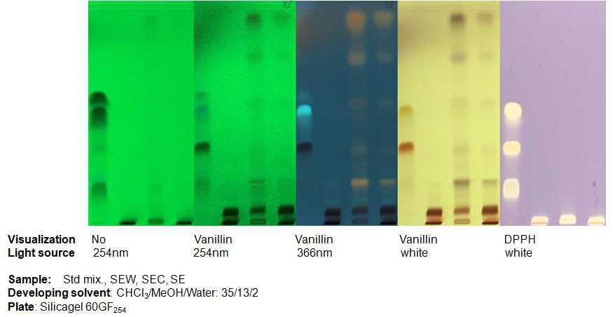 TLC Separation of fractionated SE 2