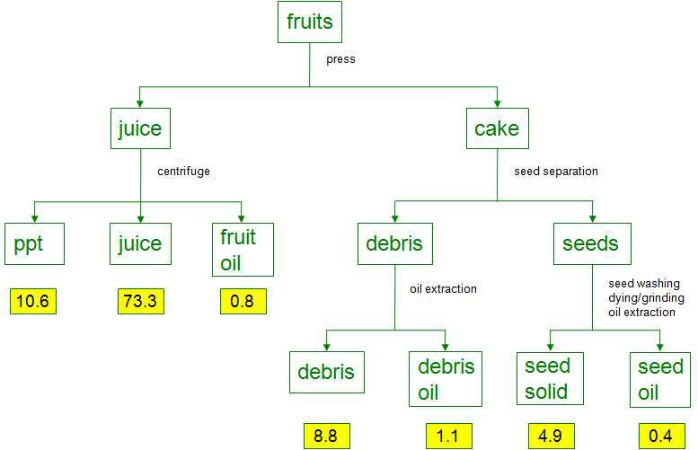 Fractionation procedure of Sea buckthorn fruits