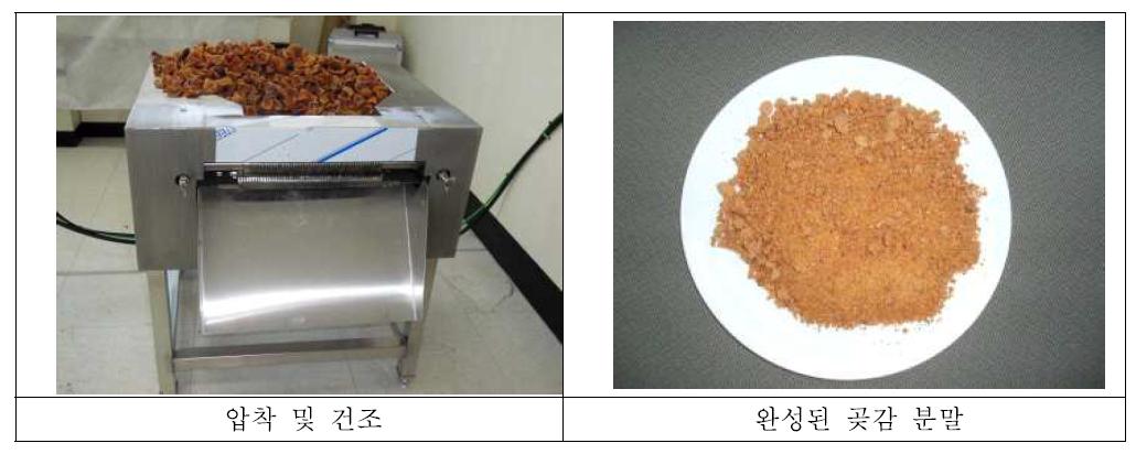 곶감 분말화 기술