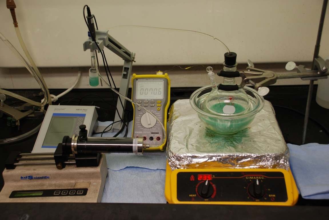 Experimental setup used for catalyst synthesis.