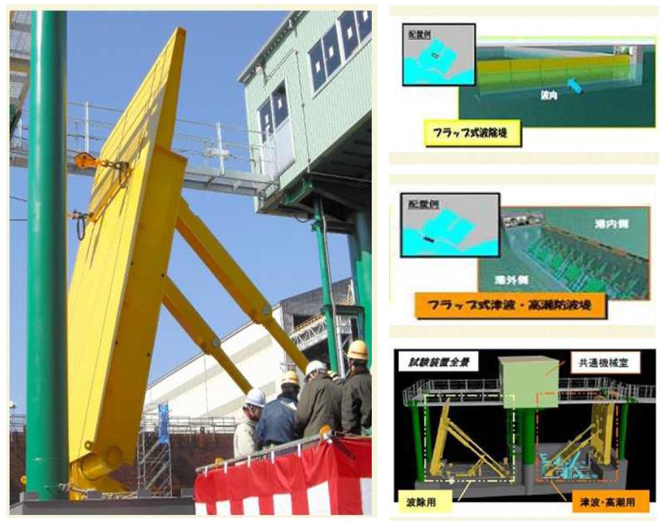플랩식 지진해일 방파제의 실증 구조물 제작 전경