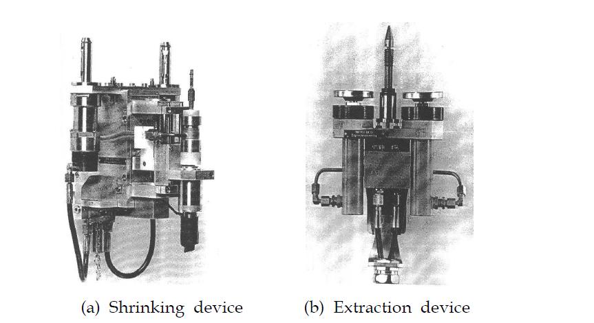 Shrinking and extraction device for plug removal