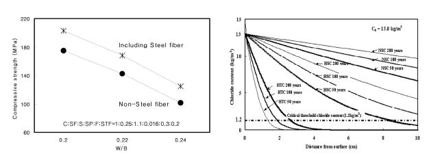 그림 1 압축강도 200 MPa급, 수명 200년 확보