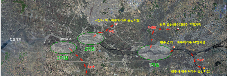 그림 5-24. 만경강 제외지 인공습지 조성지역(안)