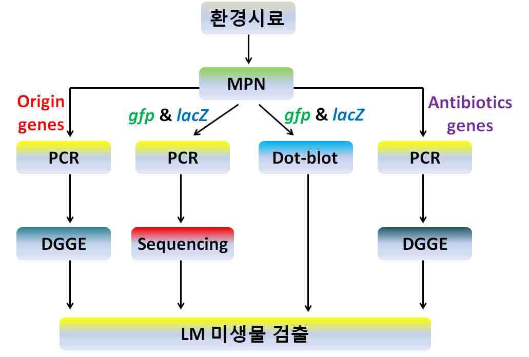 다각적인 접근에 의한 LM 미생물 검출을 위한 모식도