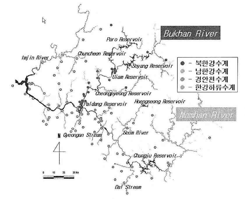 수도권 지역(한강수계) 하수처리장 현황