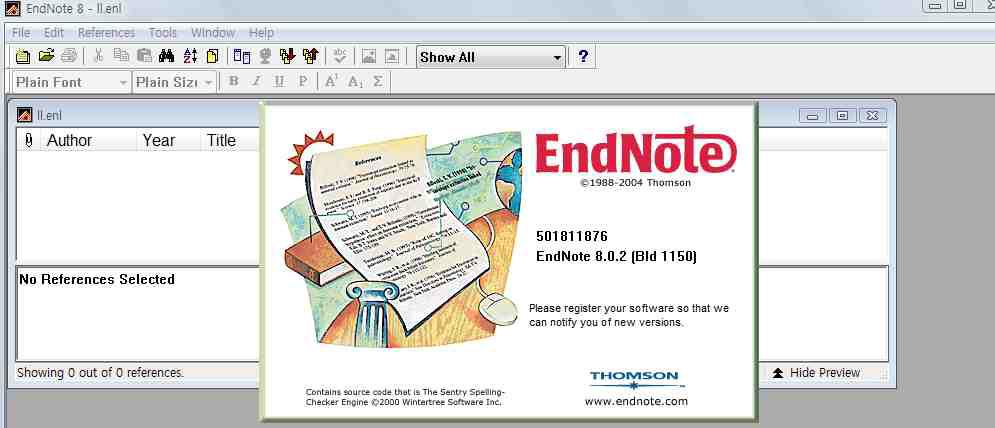 벡터 빈도수 검색을 위한 End Note software