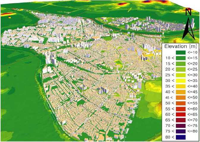 3-D modelling of the selection area