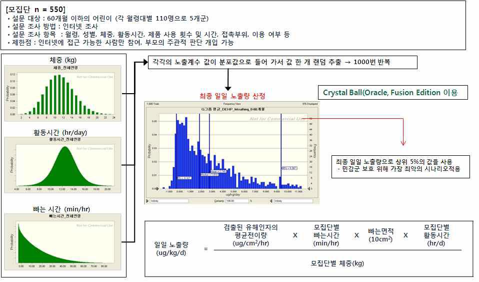 노출량 산정 및 확률적 접근방법 절차