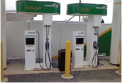 Multi CNG gas station in Penn State, USA