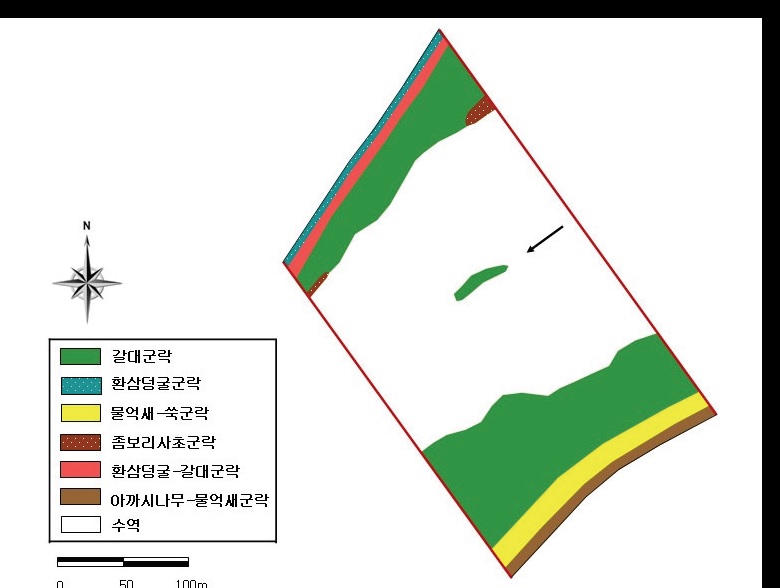 탐진강 TJ02의 현존식생도