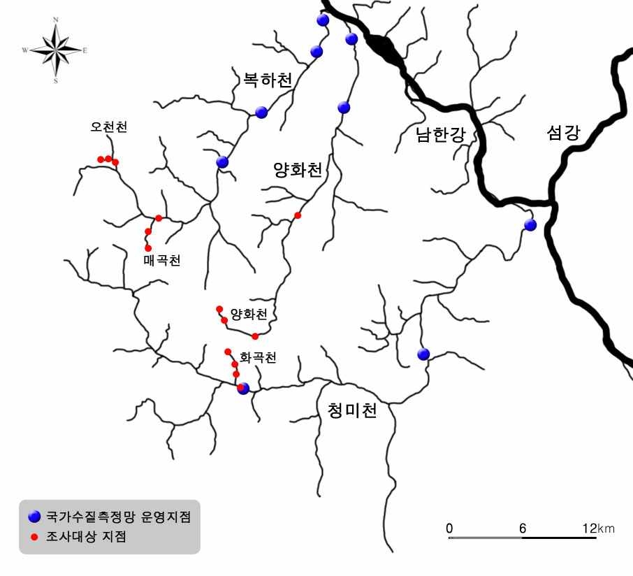 조사지점 위치도