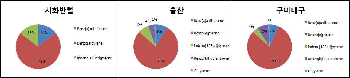 지역별 발암성 PAH.