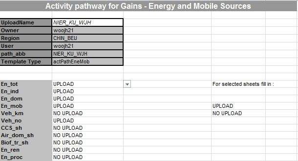 Main page of Activity pathway for Energy and Mobile