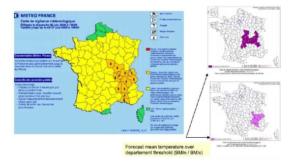 프랑스 기상청에서 제공하는 폭염경보시스템