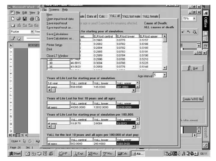 Saving data and calculations 화면